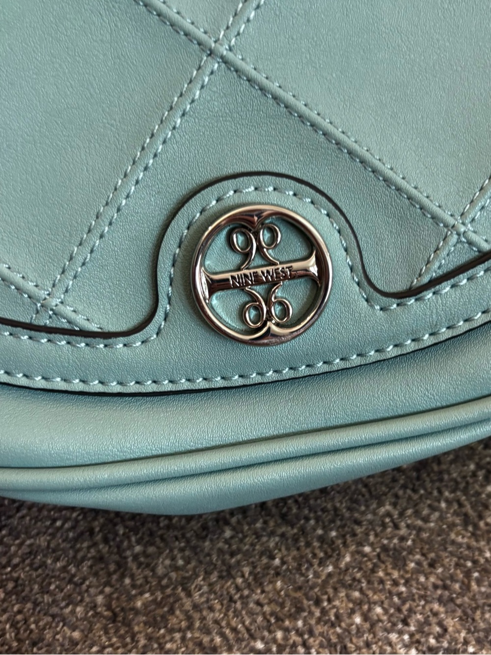 Nine West Robin’s Egg Blue Saddle Crossbody Bag - Picture 5 of 16